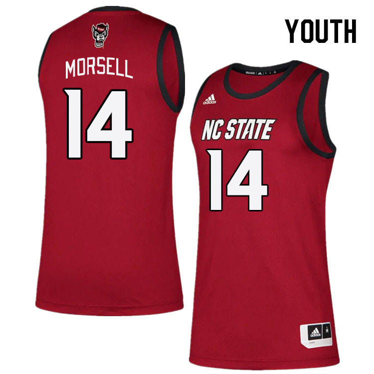 Youth #14 Casey Morsell NC State Wolfpack College Basketball Jerseys Stitched Sale-Red